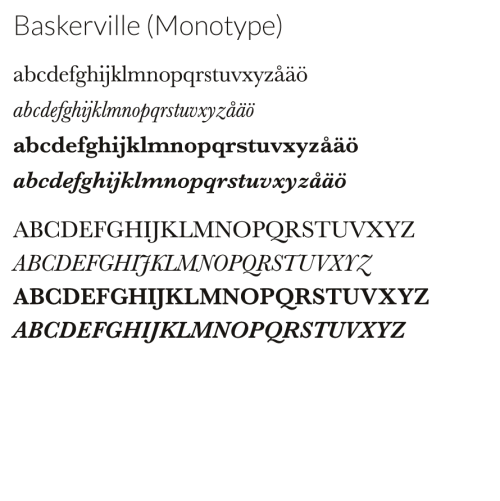 Baskerville Monotype