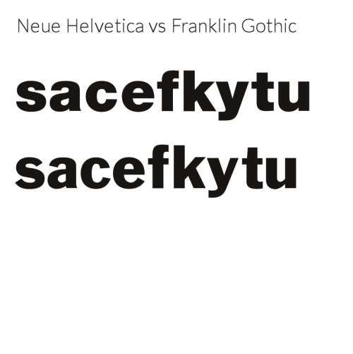 Helvetica vs Franklin