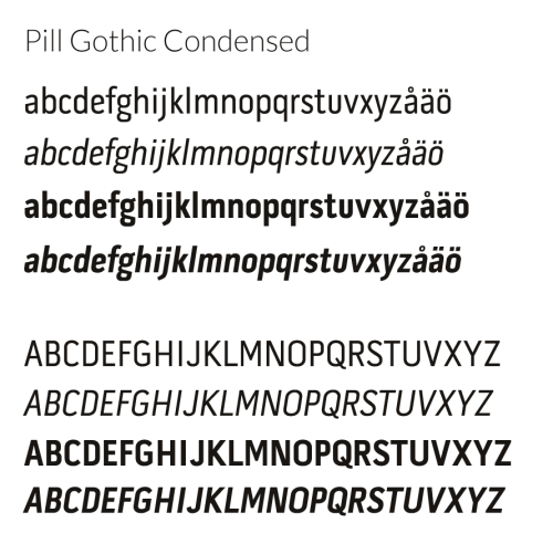 Pill Gothic Condensed
