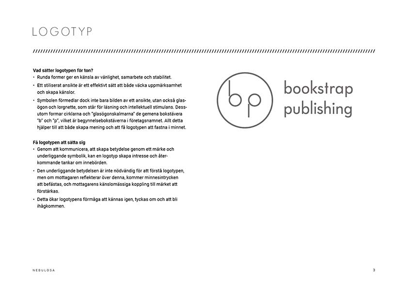 Bookstrap Grafisk Profil, logotyp.