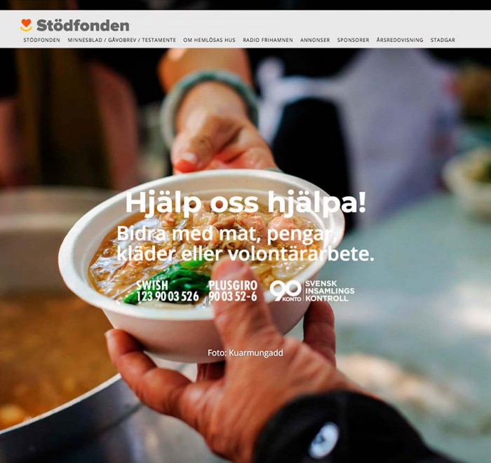 Webbplats för Stiftelsen Stödfonden